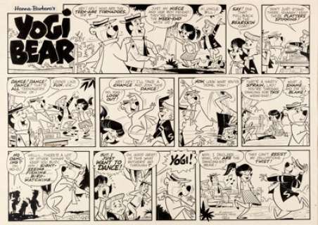 Harvey Eisenberg | Yogi Bear Sunday Comic Strip Original Art dated 5-5-63 (McNaught Syndicate, 1963). | Heritage