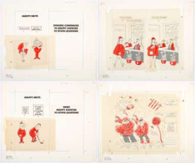 Al Jaffee | Snappy Answers to Stupid Questions Paperback Series #5 Group of 4 Double-Page Complete-Story Spreads (Warner Books, 1986). | Heritage