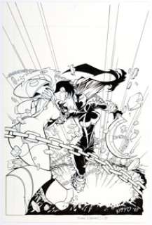 Jimmie Robinson - Bomb Queen IV Suicide Bomber #3 Cover Original Art (Image, 2007).