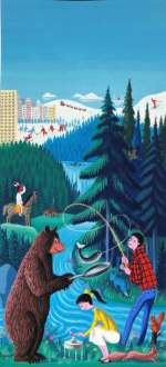 Raymond Peynet pour Air France. Illustration originale polychrome représentant le... | 68 Art Auction