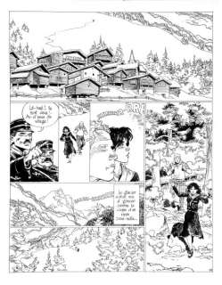 Cosey | A LA RECHERCHE DE PETER PAN. Encre de Chine pour la planche n° 82 | Coutau Bégarie