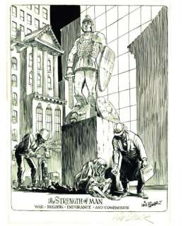 Eisner Will | THE STRENGHT OF MAN Dessin Ã  l’encre de Chine SBD 26 x 35 | Kahn et Associés