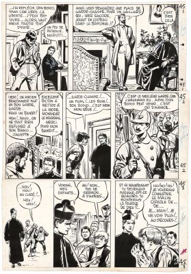 Jijé | Lot 544 - Don Bosco, planche n°45 à l’encre de Chine et… | AZ auction