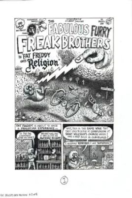 Gilbert Shelton | The Freak Brothers – Fat Freddy gets religion | La Galerie de la Bande Dessinée