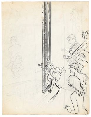 Sempé | Lot 123 - Illustration à l’encre de Chine et à la mine de… | AZ auction