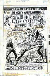 Larry Lieber and Frank Giacoia - Original Cover Art for The Mighty Marvel Western #21 (Marvel, 1972). He’s been - | Heritage