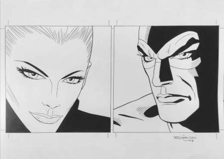 Illustrazione originale Sergio Zaniboni – Diabolik ed Eva (Mycrom)