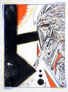 DRUILLET Philippe  - Grande illustration d’un guerrier en armure  - Technique mixte [...] | Vermot et Associés