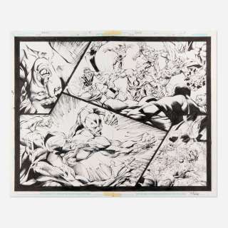 Mark Bagley, Justice League of America #40 Story Pages 2-3 Original Art (DC Comics, 2010) | Landry Pop Auctions