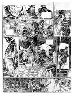 Bonin Cyril. (Né En 1969). - BONIN Cyril. . Â« Fog Â». Encre de Chine noire pour la planche 40 de cet