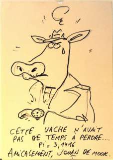 Johan de Moor - Dessin original De la série La Vache au feutre gris et noir sur du  [...] | Arthema Auction