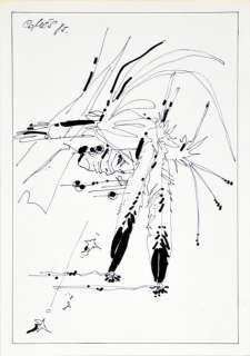 COMÈS, Didier (1942-... - Lot 103 - Sans titre. Feutres noirs et encre de Chine pour...