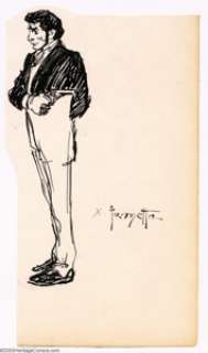 Frank Frazetta - Original Sketches, Well-Dressed Gunman (undated). A nice pen and ink sketch of a well-dressed man - | Heritage