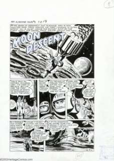Jack Sparling - Original Art for Alarming Tales #6, Complete 1-page Story, "Moon Descent" (Harvey, - | Heritage