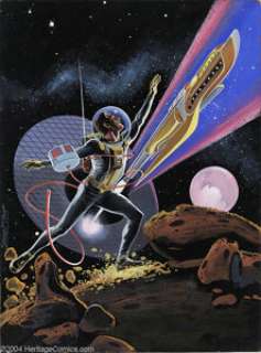 Stanley Pitt - Original Art SF Painting (undated). Australian artist Stanley Pitt was greatly inspired by Alex - | Heritage