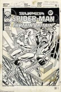 Larry Lieber and Frank Giacoia - Super Spider-Man and Captain Britain #246 Cover Original Art (Marvel, 1977). - | Heritage