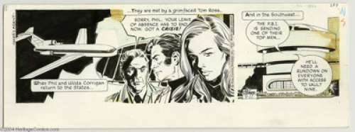 Al Williamson - Secret Agent Corrigan Daily Comic Strip Original Art, dated 9-11-72 (King Features, 1972). Al - | Heritage