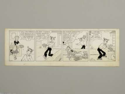 Chic Young - Blondie Daily Comic Strip Original Art, dated 10-30-56 (King Features Syndicate, 1956). Dagwood - | Heritage