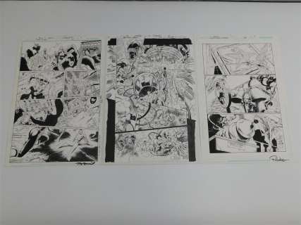 Lot of 3 Original Comic Book Art Pages - All DC Comics | Bodnars Auction
