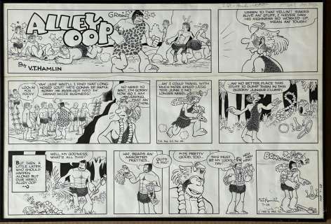 V.T. Hamlin Alley Oop Sunday Original Art 1968 | Weiss Auctions