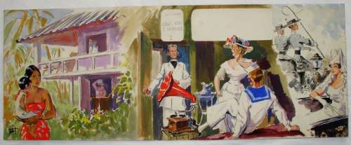 Tabet, Giorgio | original drawing for the cover of Omnibus "Oggi Ieri e Sempre" volume (1955) | Catawiki