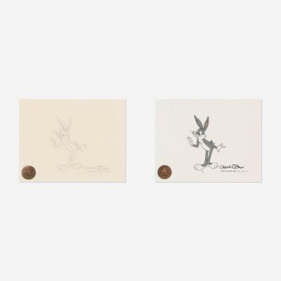 Lot 114 - Chuck Jones, Bugs Bunny Original Animation Drawing with Cel | Landry Pop Auctions