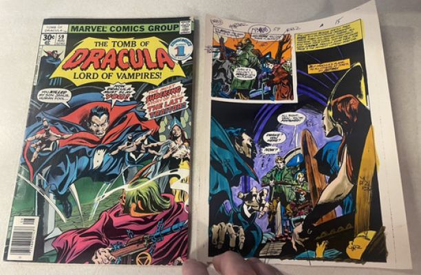 TOMB OF DRACULA #59 ART original comic color guide VAMPIRE HUNTERS 1977 SPLASH | eBay US (Buy It Now)