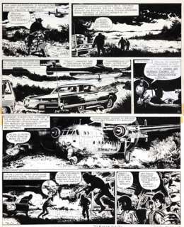 Jijé | Tanguy et Laverdure, planche n°9 Ã  l’encre de Ch… | Banque Dessinée