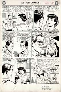 Kurt Schaffenberger | Action Comics #293 P 10 (Great Lrg Art Pg W/ Red Kryptonite Splitting Superman & Clark Kent Who Battle For Lois Lane!) 1962 | Romitaman