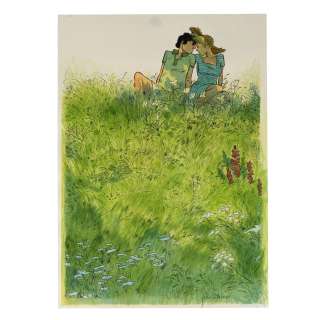 Lafebre Jordi (Né En 1979) | Les beaux étés. Tome 0. Projet de couverture. Acrylique et encre sur papier. 45 x 32 cm Signé en bas... | HVMC