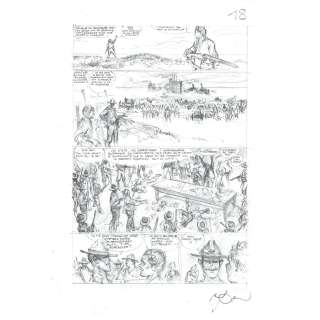 Follet Rene (1931-2020) | Les autos de l’aventure Planche n°6 en noir et blanc Technique mixte Signé Dimensions : 29 x 20,5 cm. | HVMC