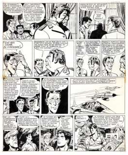 Jijé | Tanguy et Laverdure, planche n°37 Ã  l’encre de C… | Banque Dessinée