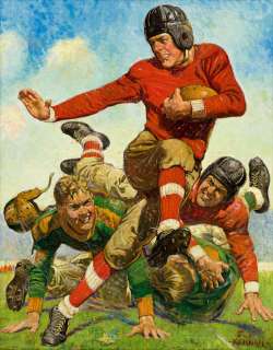 JOSEPH F. KERNAN (1878-1958) "College Football." [SATURDAY EVENING POST / COVER ART / HEISMAN]
