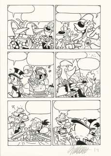 Cavazzano, Giorgio - original plate "Zio Paperone e i Dieci Piccoli Miliardari" (2013) | Catawiki