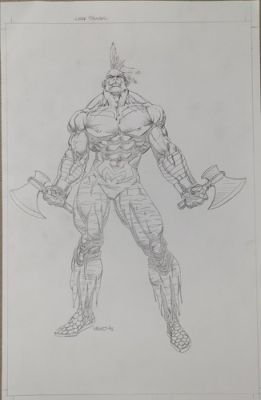 Bart Sears Killer Instinct Chief Thunder Full Figure Original Pencil Art 1996 | eBay US