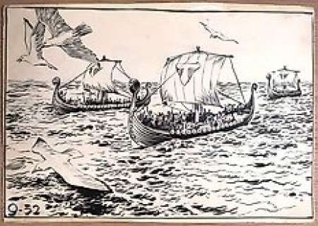 Kresse, Hans - Originele tekening - Eric de Noorman - De Witte Raaf - (1955) | Catawiki