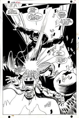 Gene Colan, John Tartaglione - Daredevil #40 Splash (Awesome Daredevil Knocking Out Birdman!) 1967
