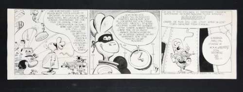 Moebius (Jean Giraud) - Original strip (3 panels) - Agent Mulgon Melta - (1974) | Catawiki