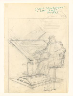 Van Den Boogaard | Léon-la-terreur à la table à dessin | Galerie Champaka