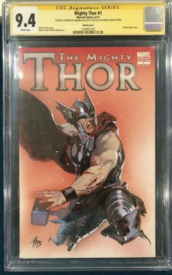 Gabriele Dell’otto Mighty Thor #1 CGC Sketch Cover | Raremarq (Buy It Now)