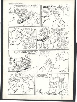 Warren Kremer | Cool Kremer Stumbo the Giant Page - Stumbo Wipes His Face with a Cloud Issue Harvey Hits # 69 Page 3 | Koch Comic Art