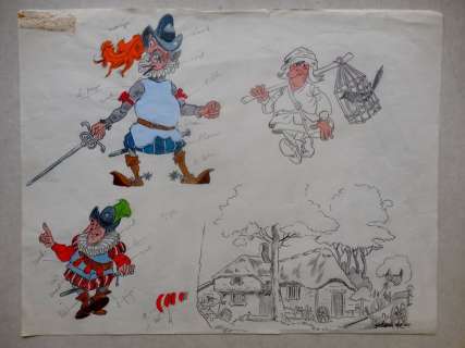 Vandersteen, Willy - Original first study + colour notes - De geuzen - (1976) | Catawiki