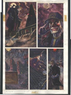 Dan Brereton | Nightmarish Brereton Large Painted Art For Dc’s the Psycho - Noir Issue the Psycho # 2 Page 28 | Koch Comic Art