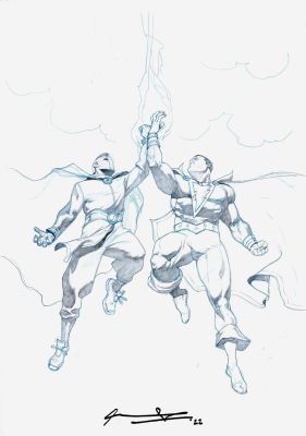 Ariel Olivetti | Justice League #72 Cover (Doctor Fate Battles Black Adam!) 2021 | Romitaman