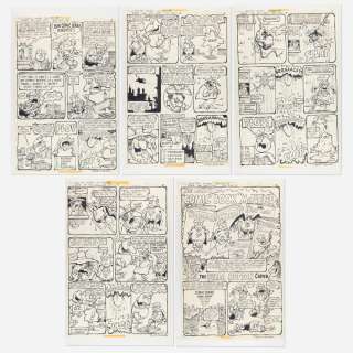 Dave Manak, Plop! #24 "Comic Book McFiend" Complete 5 Page Story Original Art (DC Comics, 1976) | Landry Pop Auctions