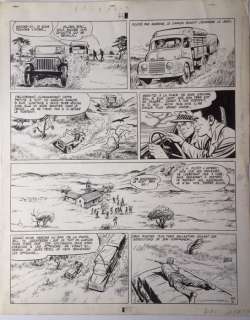 Forton, Gérald - Planche originale - Bob Morane - La piste de l’ivoire - (1955) | Catawiki
