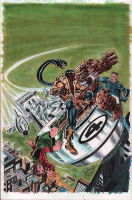 Joe Rubinstein, Ron Wilson | Fantastic Four #170 Cover Re-Creation - Signed - 2015 | Anthony’s Comic Book Art