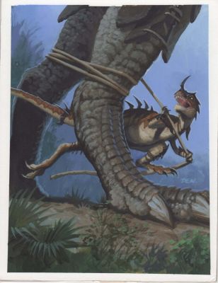 Den Beauvais | Secauris Guardians Tcg Fantasy Card Game Dinosaur | TDArt