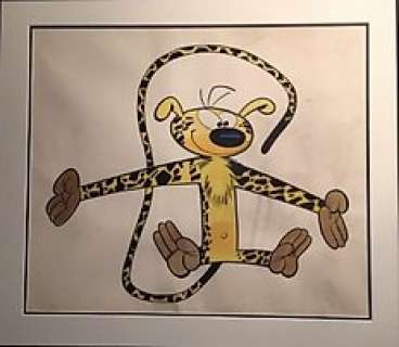 Franquin, André (Atelier) - Originele, zeer grote publicitaire recto-verso tekening ’De Marsupilami’ - (jaren’50-â€˜60) | Catawiki