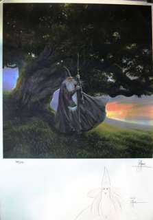 HOWE, JOHN - Lot 367 - Les seigneurs des anneaux Lithographie Originale tirage...